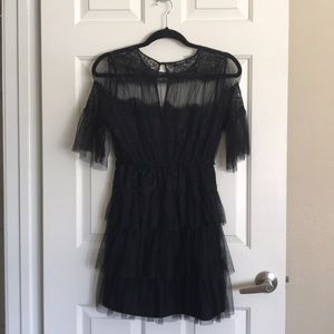 ZARA Little black lace dress